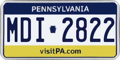 PA license plate MDI2822