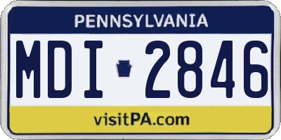 PA license plate MDI2846