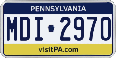 PA license plate MDI2970