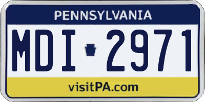 PA license plate MDI2971