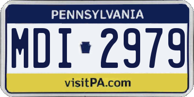 PA license plate MDI2979