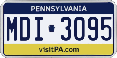 PA license plate MDI3095