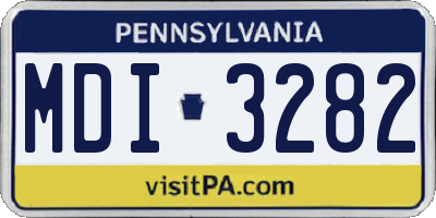PA license plate MDI3282