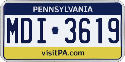 PA license plate MDI3619