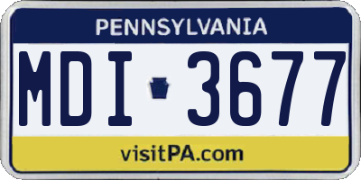 PA license plate MDI3677