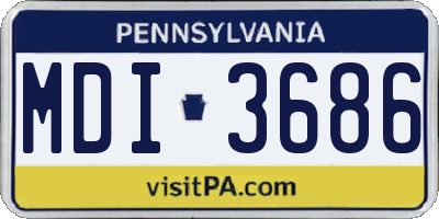 PA license plate MDI3686