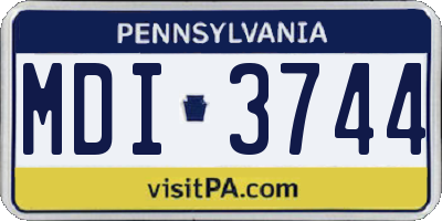 PA license plate MDI3744