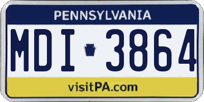 PA license plate MDI3864
