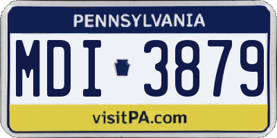PA license plate MDI3879
