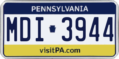 PA license plate MDI3944