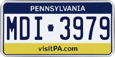 PA license plate MDI3979