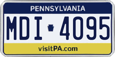 PA license plate MDI4095