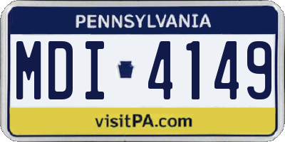 PA license plate MDI4149