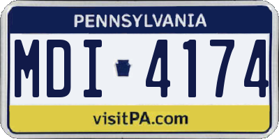 PA license plate MDI4174