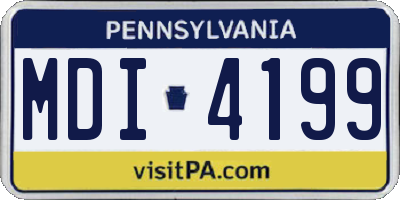 PA license plate MDI4199