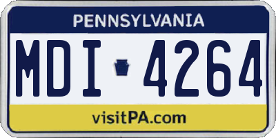 PA license plate MDI4264