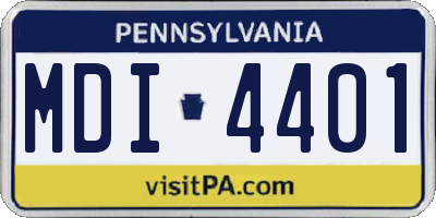 PA license plate MDI4401