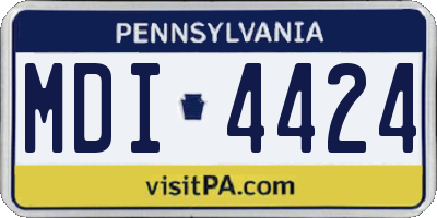 PA license plate MDI4424