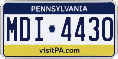 PA license plate MDI4430