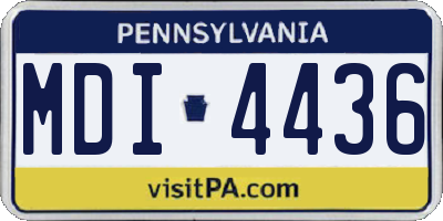 PA license plate MDI4436