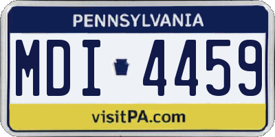 PA license plate MDI4459