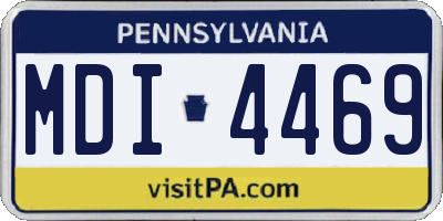 PA license plate MDI4469