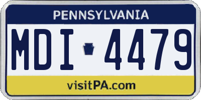 PA license plate MDI4479