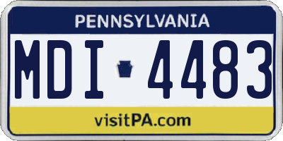PA license plate MDI4483