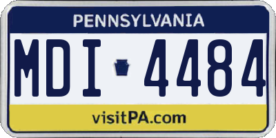 PA license plate MDI4484