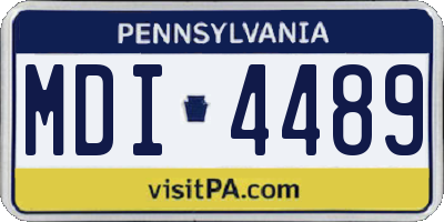 PA license plate MDI4489