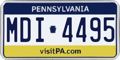 PA license plate MDI4495