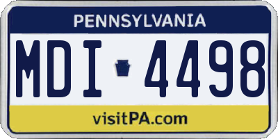 PA license plate MDI4498
