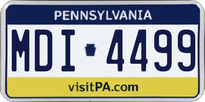 PA license plate MDI4499