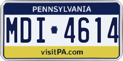 PA license plate MDI4614