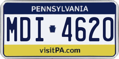 PA license plate MDI4620