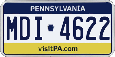 PA license plate MDI4622