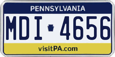 PA license plate MDI4656