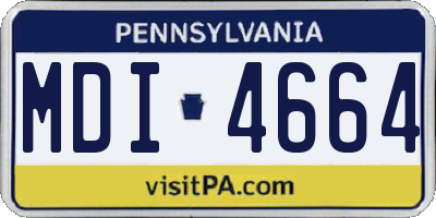 PA license plate MDI4664