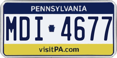 PA license plate MDI4677