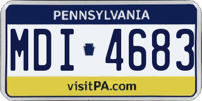PA license plate MDI4683