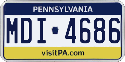 PA license plate MDI4686