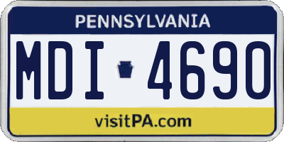 PA license plate MDI4690