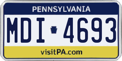 PA license plate MDI4693