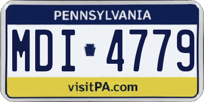 PA license plate MDI4779