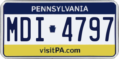 PA license plate MDI4797