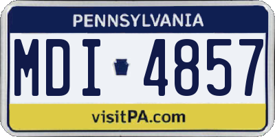 PA license plate MDI4857