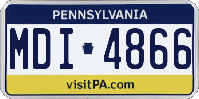 PA license plate MDI4866
