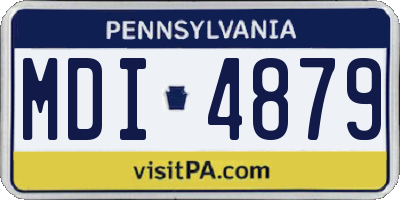 PA license plate MDI4879