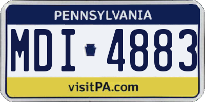 PA license plate MDI4883