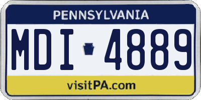 PA license plate MDI4889